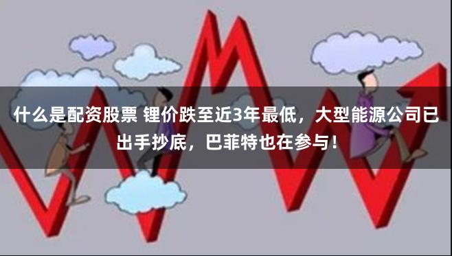 什么是配资股票 锂价跌至近3年最低,大型能源公司已出手抄底,巴菲特也在参与!